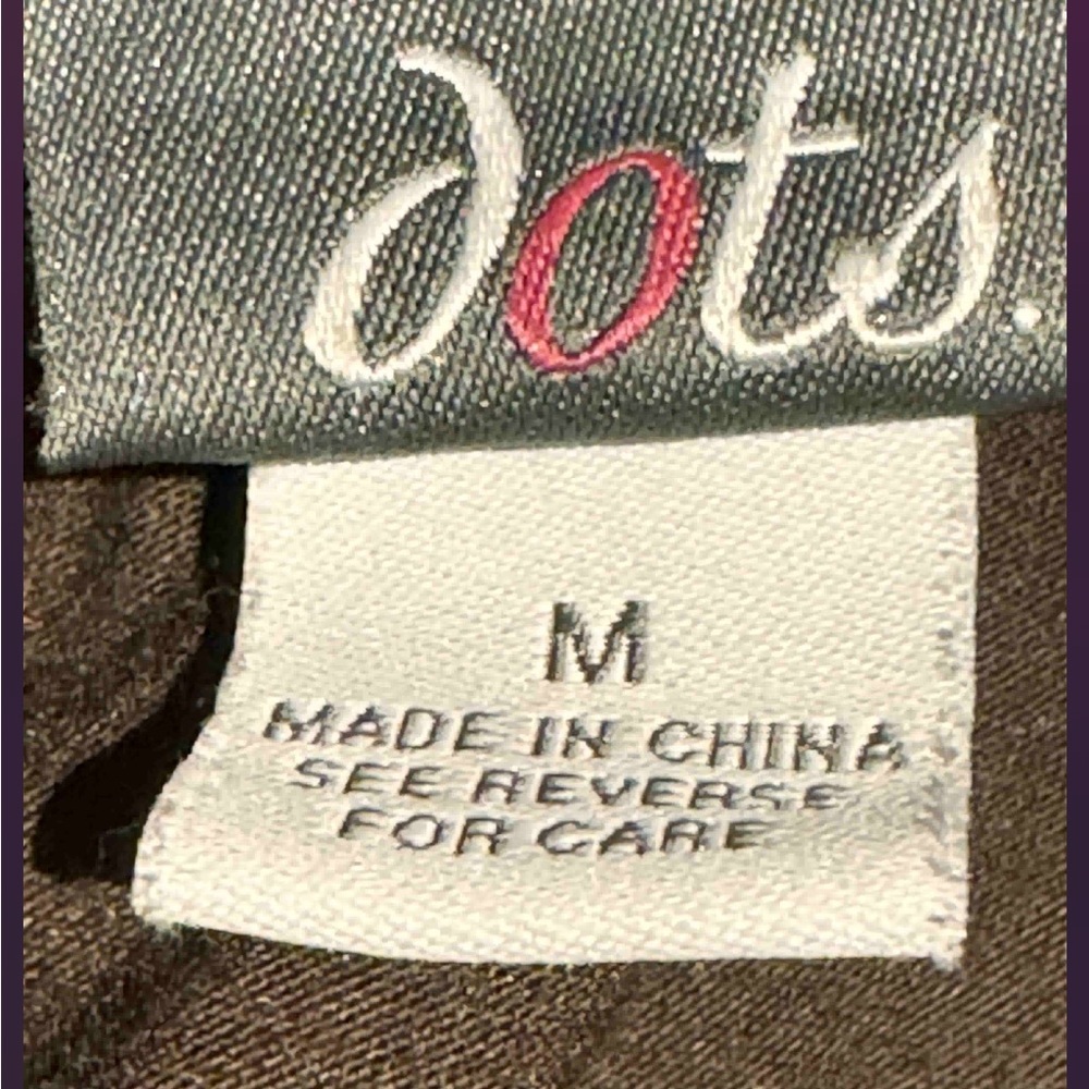 Dots Brown Garment dress sleeveless MEDIUM pit to pit 17in length 43in - Picture 3 of 5